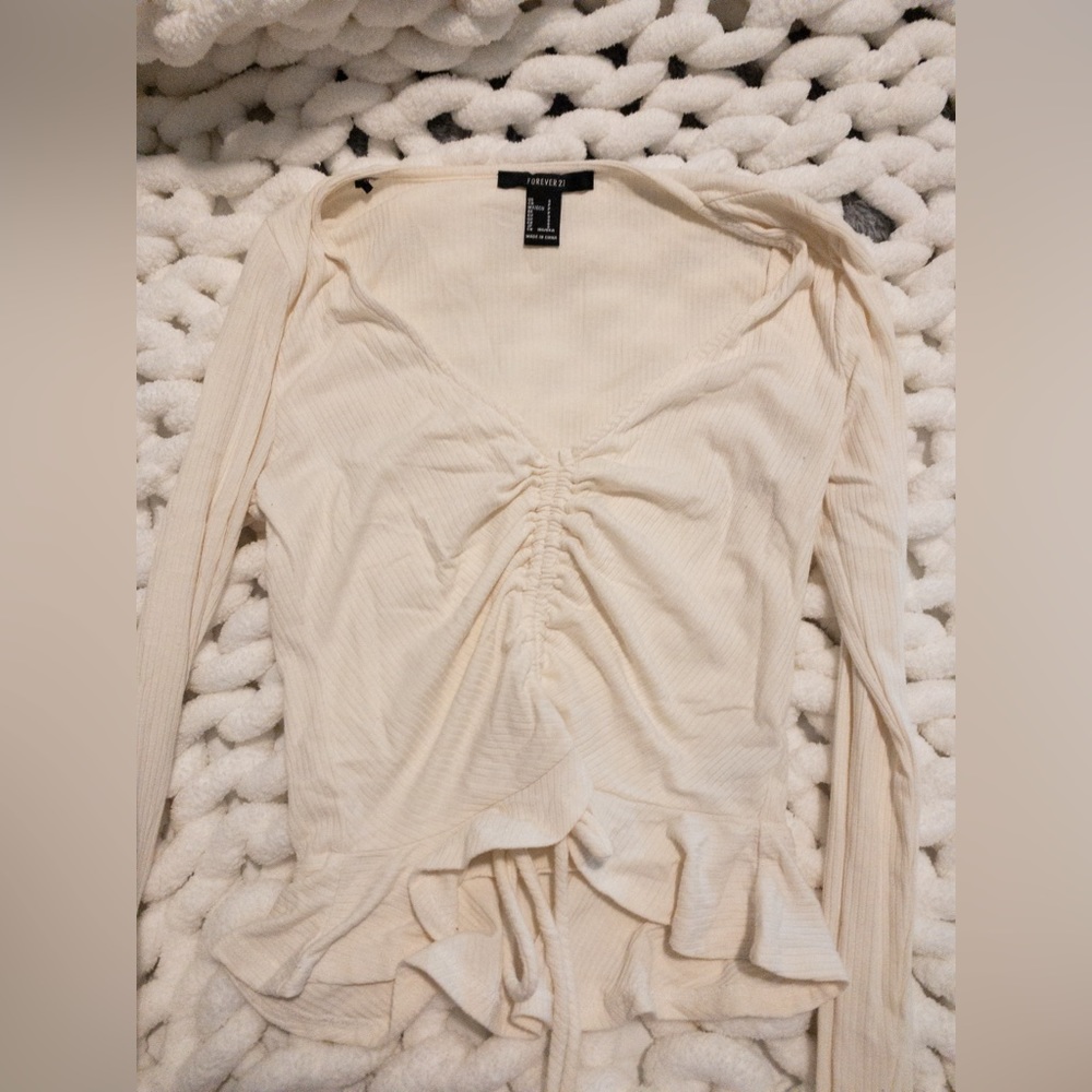 Forever 21 Cream Croptop